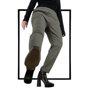 H&M / Black & Tan Relaxed Dress Pants / US 10 / Preppy Casual Indie Rock Office